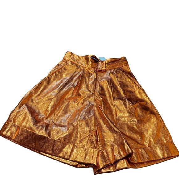 REVOLVE KIMBERLY GOLDSON LIZZIE METALLIC FAUX LEATHER SHORTS IN COPPER - Picture 7 of 11